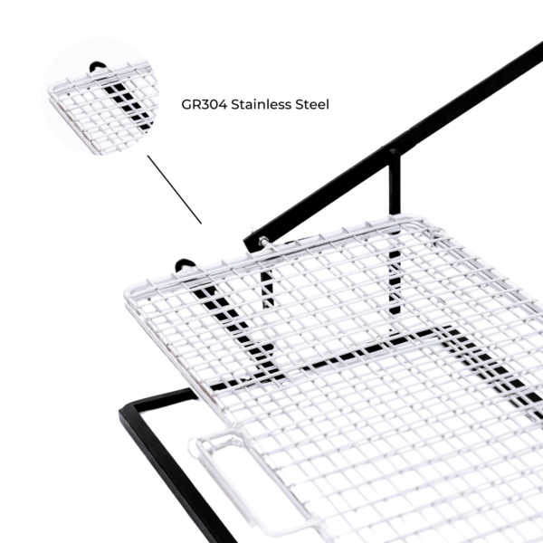 Large Stainless Steel Flip Grid Braai Close-Up