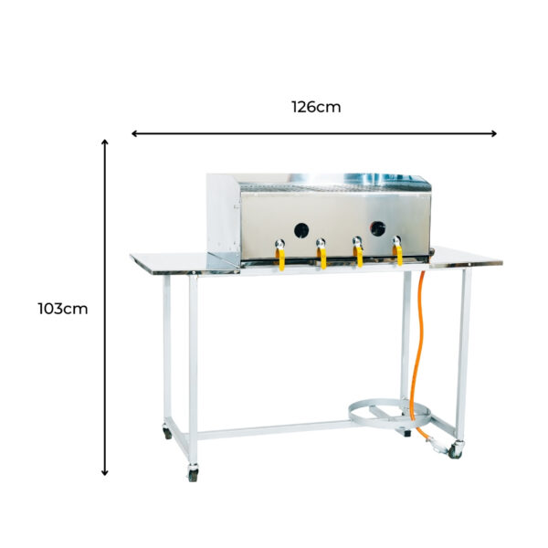 Stainless Steel Gas Flame Griller - 4 Burner 04