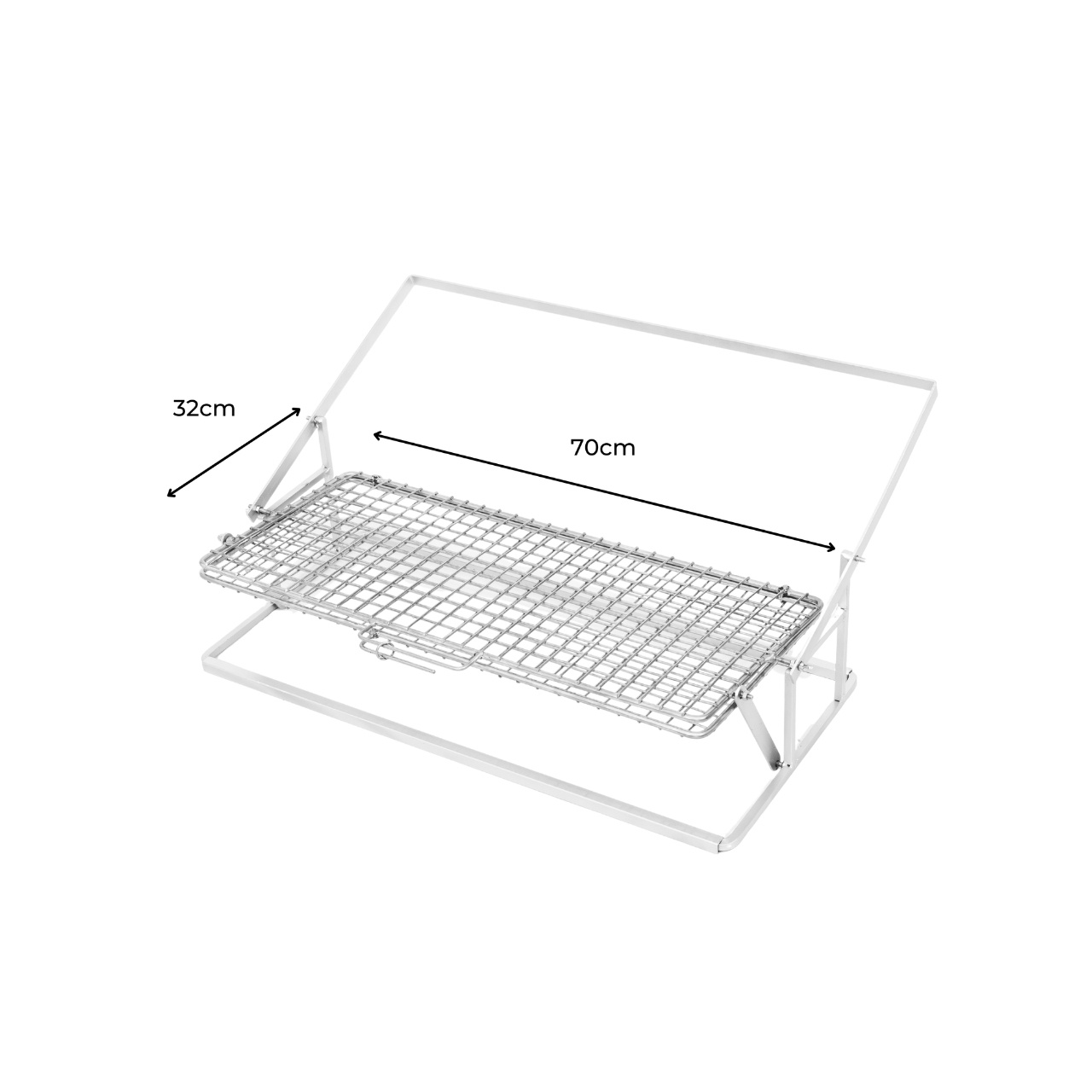 Flip Grid Braai Pro Stainless Steel - Large Grid Dimensions